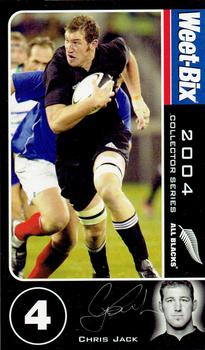 2004 Weet-Bix All Blacks Collector Series #4 Chris Jack Front